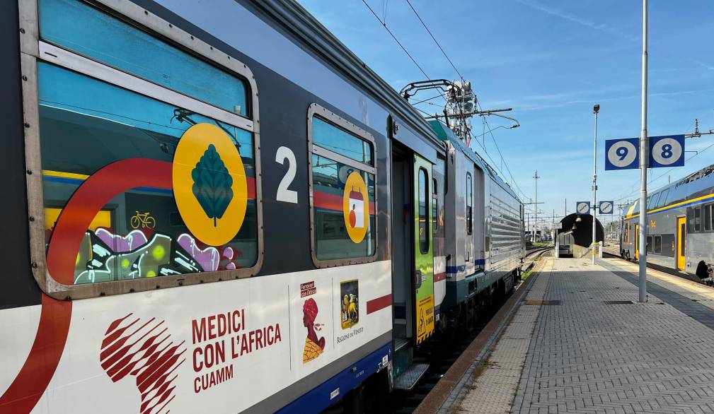 Treviso: il treno del Cuamm è passato dal binario 9