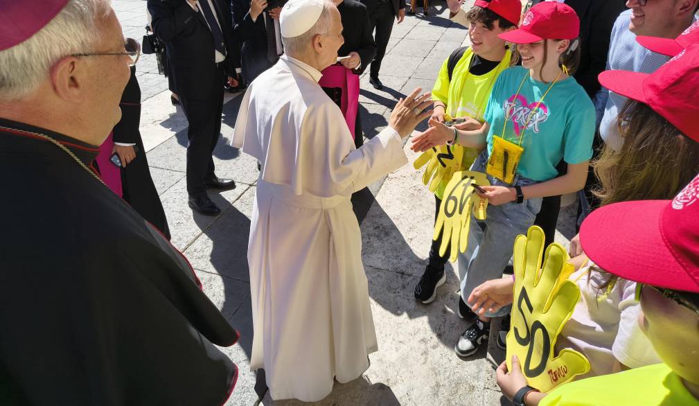 Cresimati trevigiani, l’incontro con papa Leone