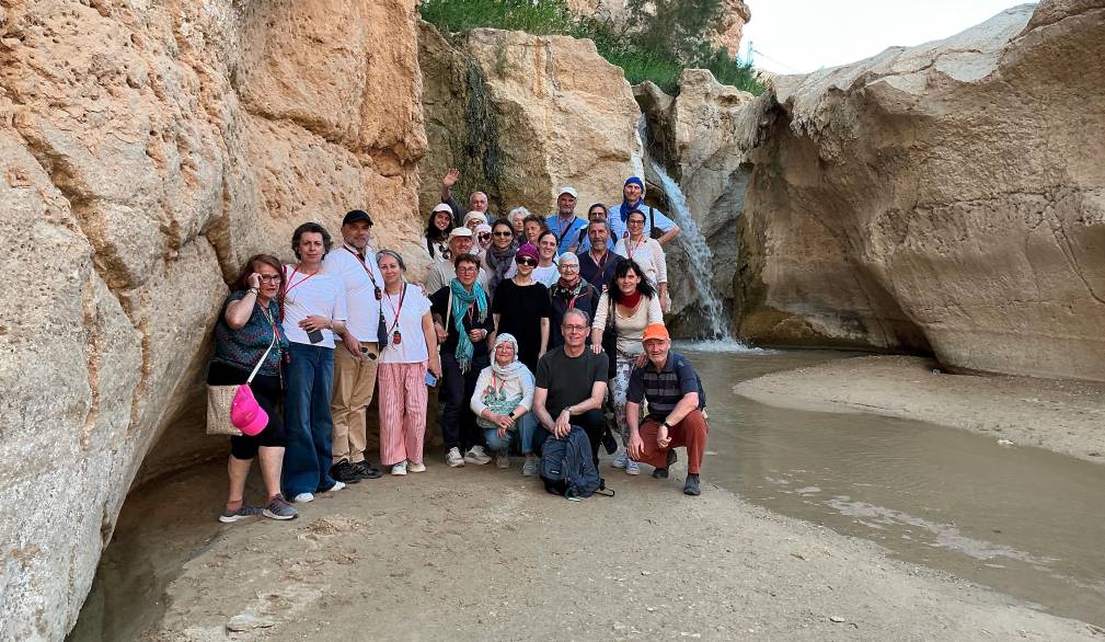Gruppo di studenti e amici dell’Issr di Treviso, nel viaggio di fine aprile in Tunisia (Oasi di Miles)