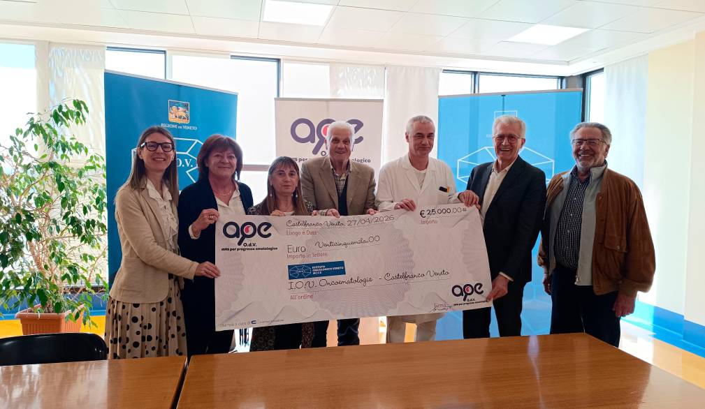 Ape-Avis dona 25 mila euro all’Istituto oncologico di Castelfranco
