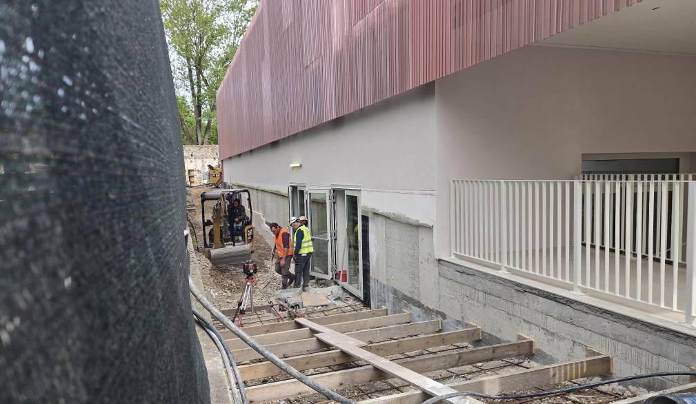 Cantiere ancora in corso alle scuole Stefanini