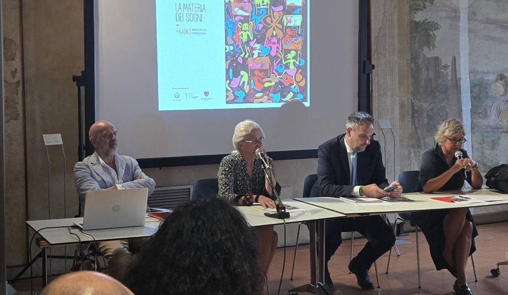 Conferenza stampa. Da sx a dx: Enrico Mascelloni, Elena Sangiuli, Mario Conte, Maria Teresa De Gregorio