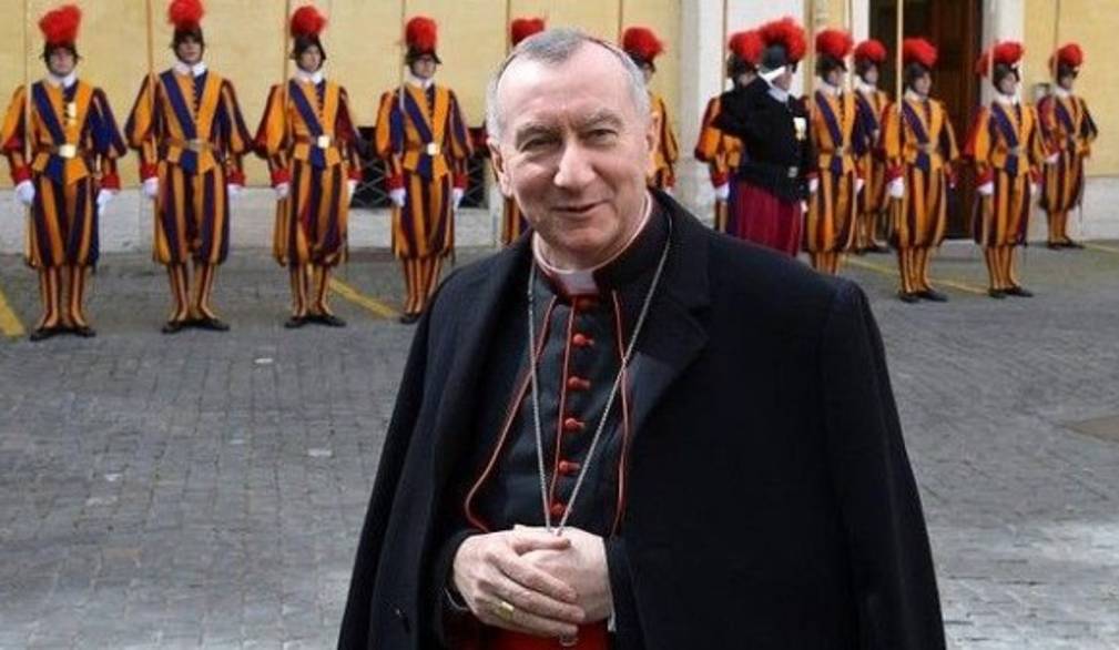 Il card. Parolin in visita a Grafica Veneta, a Trebaseleghe