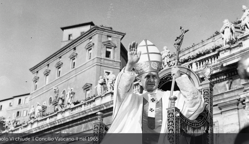 Papa Paolo VI in piazza San Pietro il giorno della chiusura del Concilio Vaticano II (Foto Vatican media)