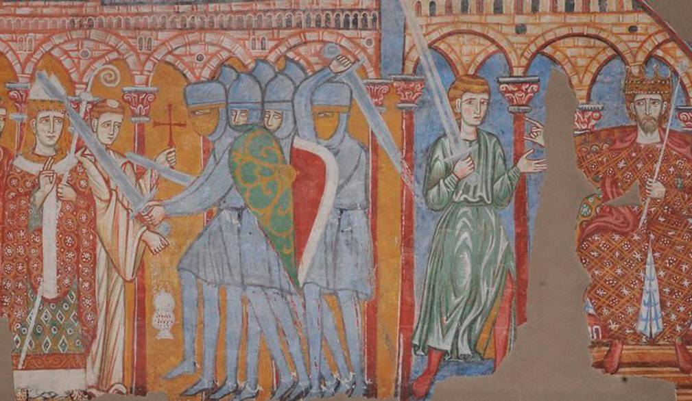 <i>Artista veneziano “Martirio di san Tommaso Becket” 1260 ca. Museo Diocesano - Treviso</i>