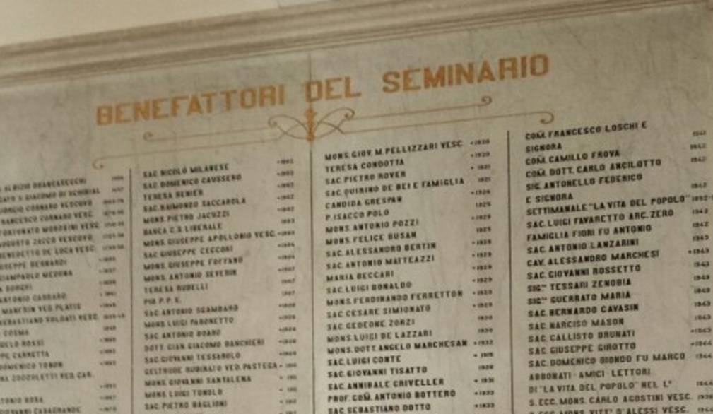 Scoperto in Seminario un archivio "parlante" della generosità