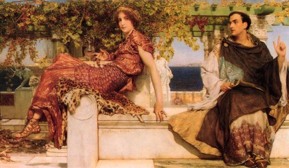 Lawrence Alma-Tadema “La conversione di Paola da parte di San Girolamo” 1898, collezione privata