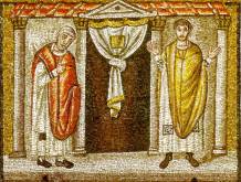 Mosaicisti Orientali “Parabola del Fariseo e del Pubblicano” VI sec., Sant’Apollinare Nuovo - Ravenna