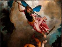 Lorenzo Lotto, “San Michele arcangelo caccia Lucifero”, 1545 ca, Museo Pontificio Santa Casa - Loreto