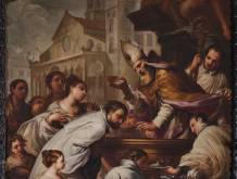 Antonio Zanchi “San Prosdocimo battezza il conte di Treviso” 1696, Cattedrale di Treviso