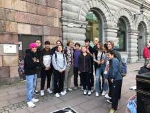 Gli studenti del liceo a Stoccolma con Greta Thumberg