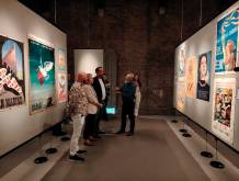I curatori della mostra, Pasqualin e Calò, con il sindaco di Treviso, Conte