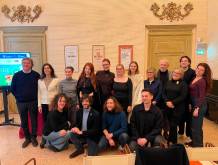 Uno scatto della presentazione alla stampa dell’opera Olimpiadi