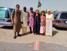 La carovana che ha viaggiato per 11 giorni, per portare i due carri funebri da Treviso a Saint Louis, in Senegal