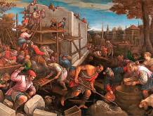 ﻿Leandro Bassano “La torre di Babele” 1600 circa, National Gallery, Londra.