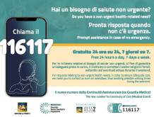 Ulss 2, dal 4 marzo il numero unico 116117 che sostituisce la guardia medica