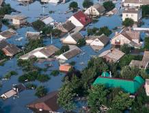 Villaggi inondati nella regione di Kherson (foto Sir/Caritas Spes)