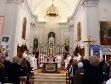 Un momento della preghiera comunitaria a Casoni