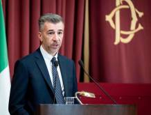 Gino Cecchettin alla Camera dei deputati in occasione della presentazione della Fondazione dedicata alla figlia Giulia, vittima di femminicidio. Cecchettin è il presidente onorario dell’Osservatorio