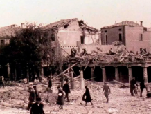 Immagine storica della città distrutta