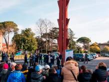 Recente inaugurazione della rinnovata via Nuova Europa, a Marocco di Mogliano