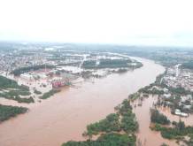 Fiume esondato a Muçum - Foto cortesia Correio do Povo/Radio Palmeira