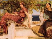 Lawrence Alma-Tadema “La conversione di Paola da parte di San Girolamo” 1898, collezione privata