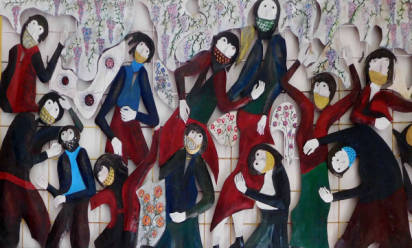 Pezzan di Carbonera: opera d'arte sul Covid-19