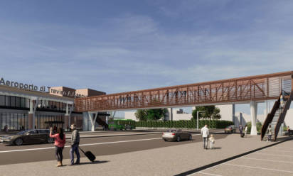Aeroporto, nuovo sovrappasso pedonale