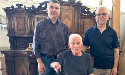 Da sinistra, Roberto, Giovanni, Giuseppe (seduto)
