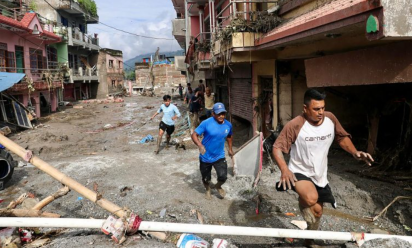 L’alluvione in Nepal causato dallo stacco di una porzione di ghiacciaio