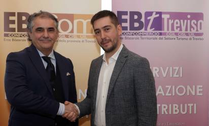 <b>Il presidente di EBiCom-EBt Treviso, </b>Alberto Irone (a dx), e il vicepresidente, Maurizio Piovesan (a sx)