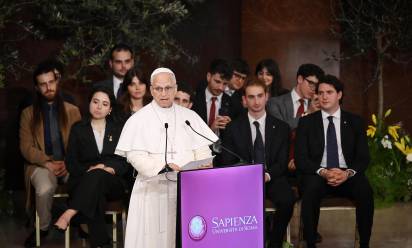 Roma, 14 maggio 2026. Papa Leone XIV alla Università La Sapienza.