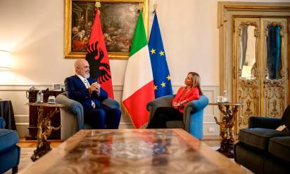 La presidente del Consiglio Giorgia Meloni con il primo ministro albanese Edi Rama - Foto Presidenza del Consiglio dei Ministri