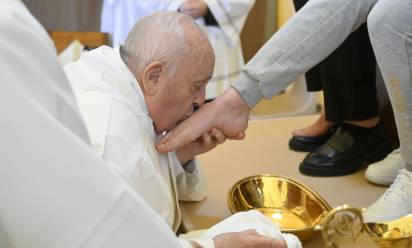 Messa In coena Domini a Rebibbia e la lavanda dei piedi