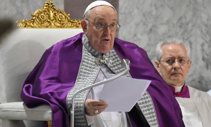 Messa con rito delle Ceneri, presieduta da papa Francesco nella basilica di Santa Sabina - Foto Vatican Media