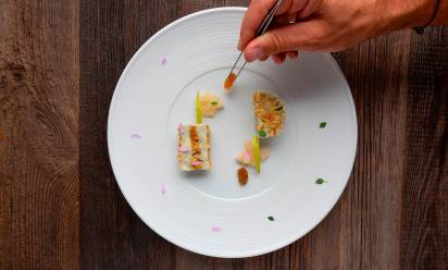 Terrina di Basajo, uva, pera e noci