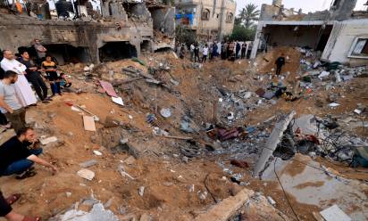 Le conseguenze dei bombardamenti a Gaza - Foto Afp-Sir