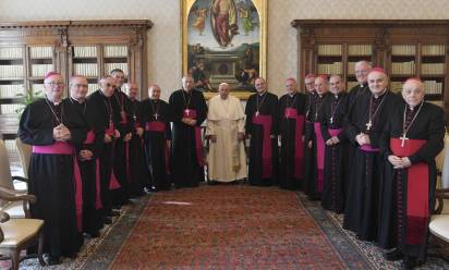 I Vescovi del Triveneto con papa Francesco
