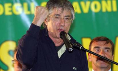 TREVISO 09/09/06 UMBERTO BOSSI ALLA FESTA LEGA NORD AL PRATO DELLA FIERA