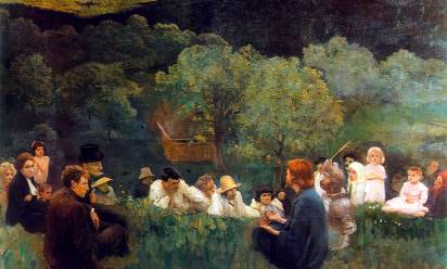 Károly Ferenczy, “Discorso della montagna”, 1896, Galleria nazionale Magiara, Budapest