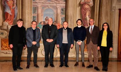 Da sinistra: Criveller, Manildo, mons. Tomasi, mons. Motterlini, Pavan, Talice e Cammalleri