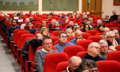 Sala Longhin del Seminario con i due Consigli riuniti ai quali è stato presentato lo studio