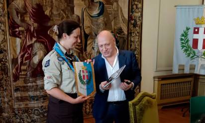 Campo estivo per un gruppo di giovani scout ucraini
