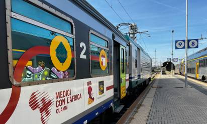 Treviso: il treno del Cuamm è passato dal binario 9