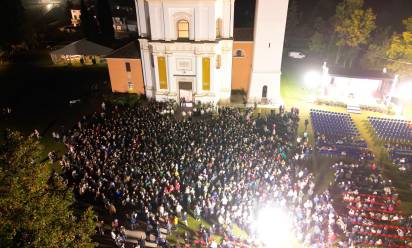 Pellegrinaggio alle Cendrole dall’alto - Foto fondazione Sarto