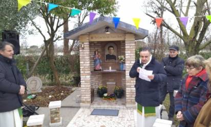 A Cappella di Scorzè inaugurato il mosaico di San Giovanni Bosco nel capitello a lui dedicato