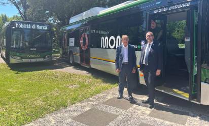 Giacomo Colladon, presidente di Mom (a sinistra) e Marco Donadel, presidente della Provincia di Treviso (a destra)