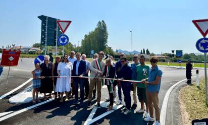 Inaugurata la nuova rotatoria tra Pieve del Grappa e Fonte