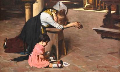 ﻿Luigi Serena “Vittime / La preghiera” 1899-1901, Museo “L. Bailo” - Treviso